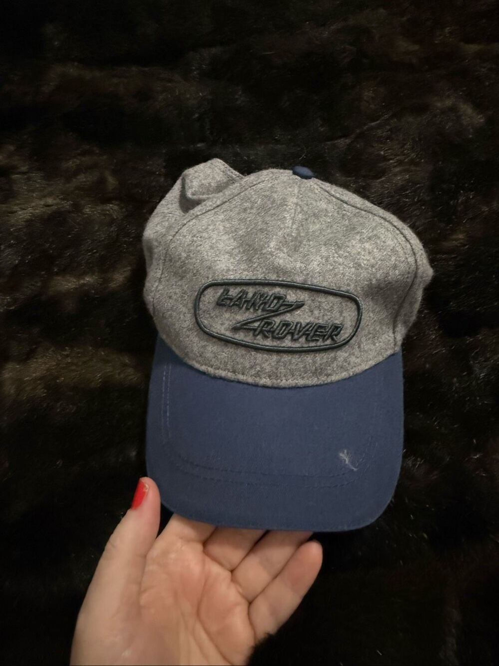 Land Rover embroidered gray navy blue baseball strapback hat cap